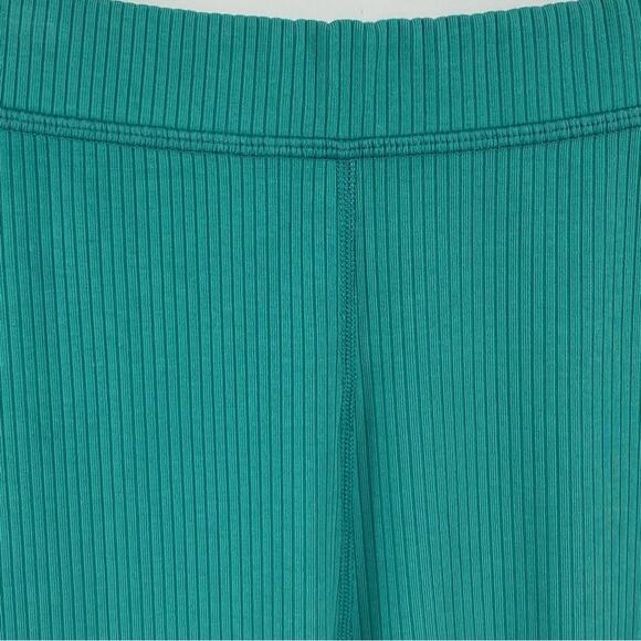 Alo Yoga Teal Blissful High-Waisted Ribbed Leggings Full Length Sz S Athleisure - Picture 7 of 10